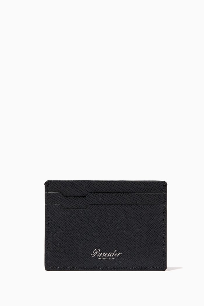 

720 Card Holder in Leather, Black