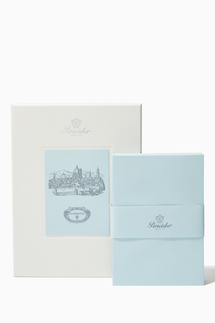 

Florentia Box, 50 Sheet Forms of A5 Paper, Blue