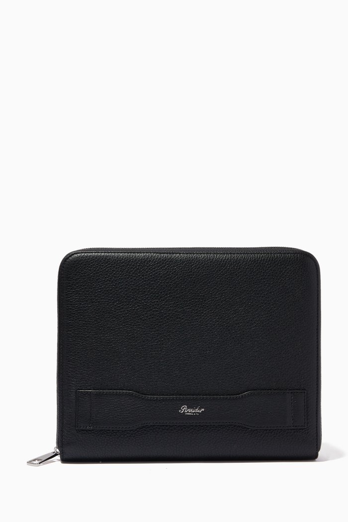 

Medium 360 Essential Pouch in Leather, Black