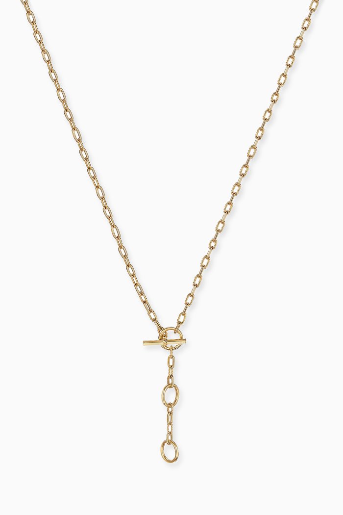 

DY Madison® Three Ring Chain Necklace in 18kt Yellow Gold