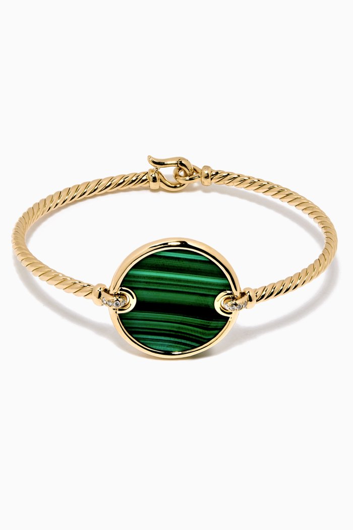 

DY Elements® Bracelet with Malachite & Pavé Diamonds in 18kt Yellow Gold