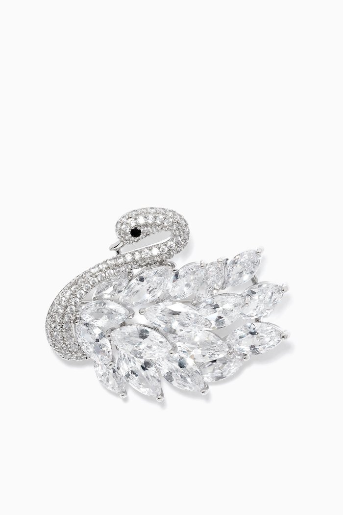 

Ava Swan Brooch in Sterling Silver