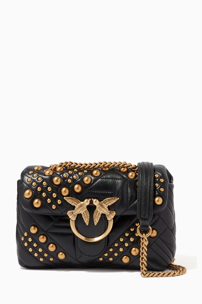 

Mini Love Bag Puff in Quilted Nappa, Black