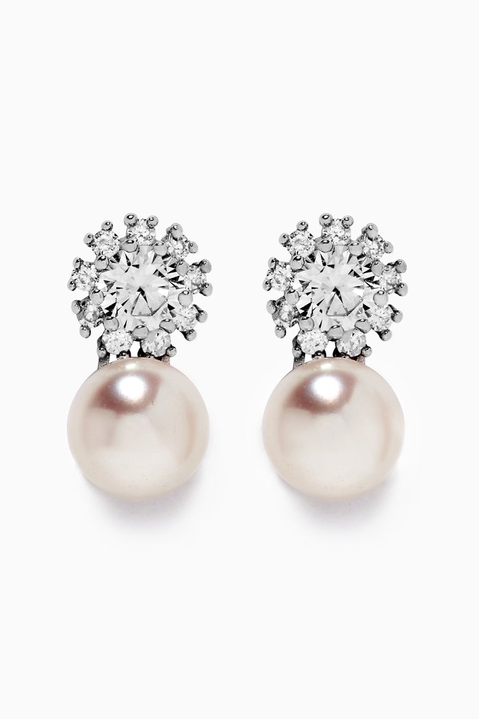 

Freya Pearl Drop Earrings in Sterling Silver