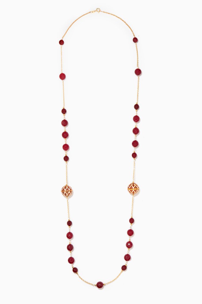

Azana Necklace in 18kt Gold-plated Sterling Silver, Red