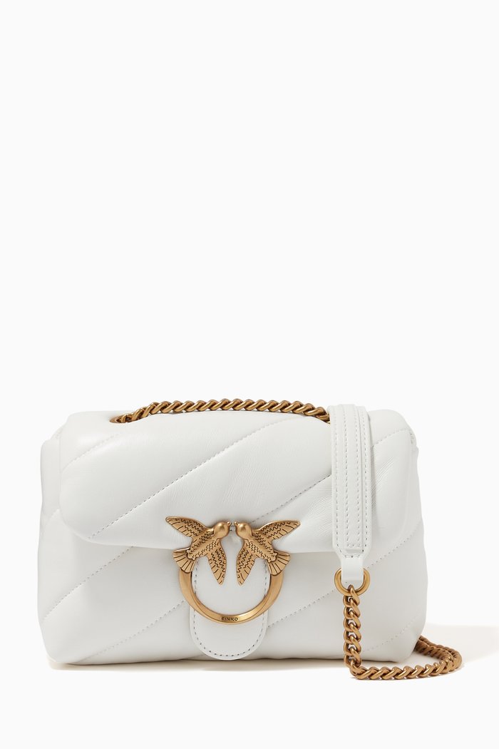

Mini Love Puff Maxi Quilt 4 Bag in Leather, White