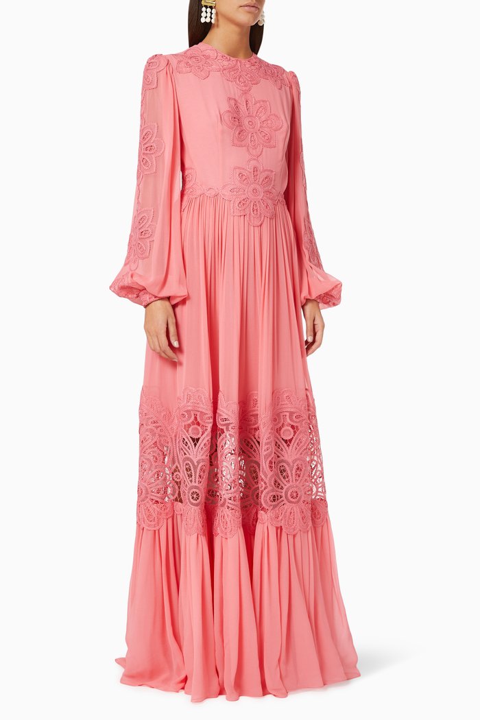 

Myla Silk Chiffon Gown, Pink