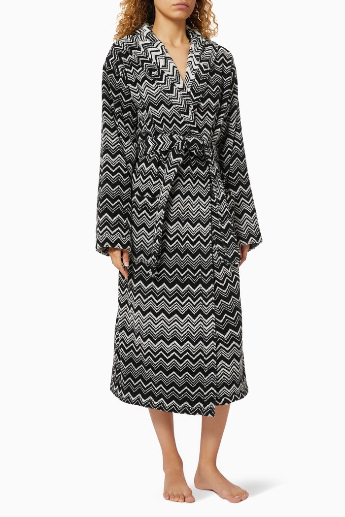 

Keith Hooded Bathrobe, Black