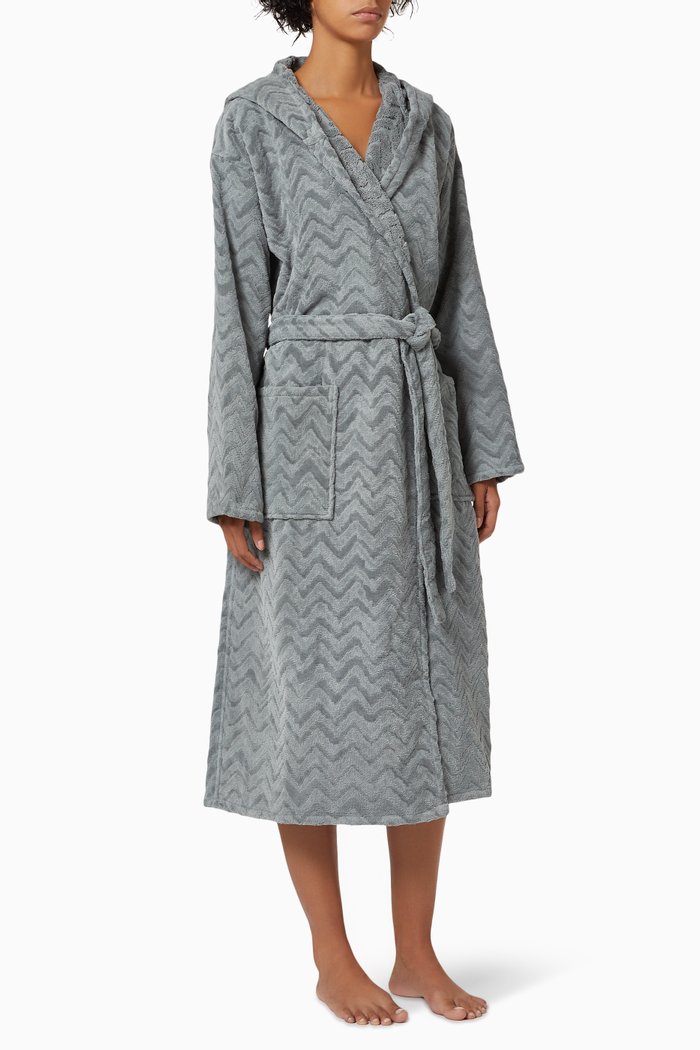 

Rex Hooded Bathrobe, Grey