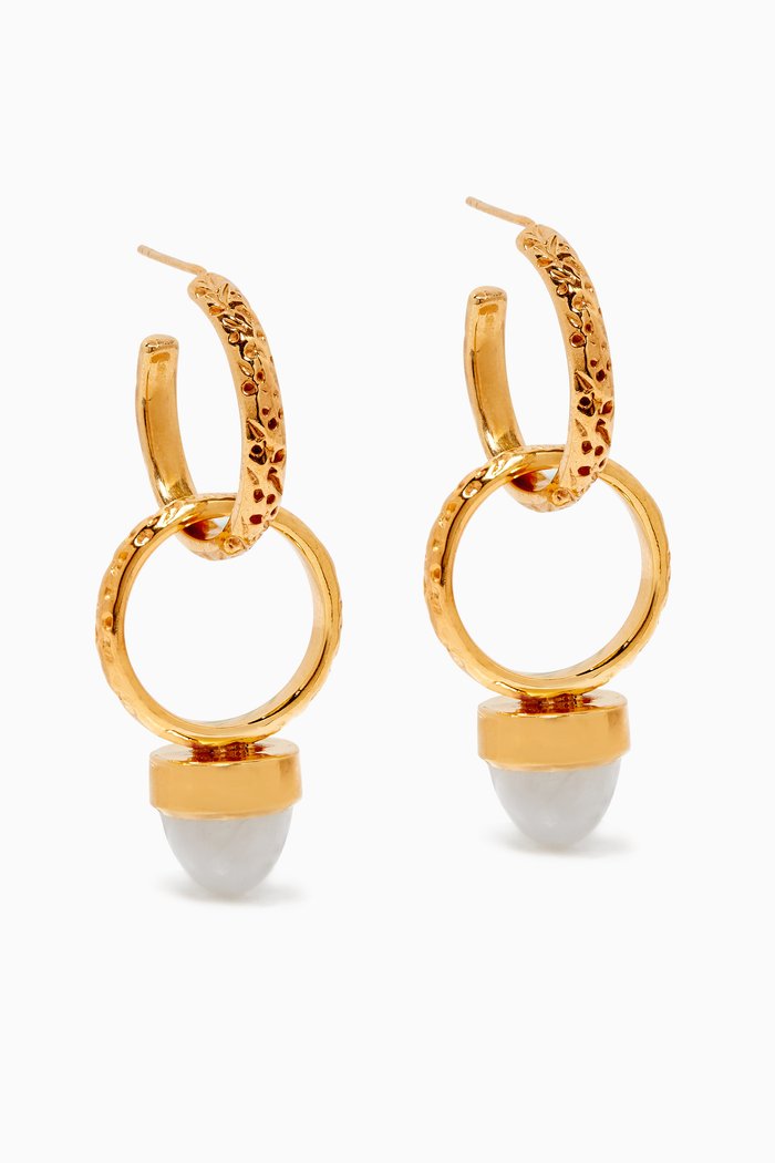 

Puzzle Earrings in 22kt Gold Vermeil, Yellow