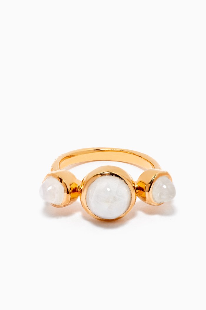 

Multiple Asteroid Ring in 22kt Gold Vermeil, White