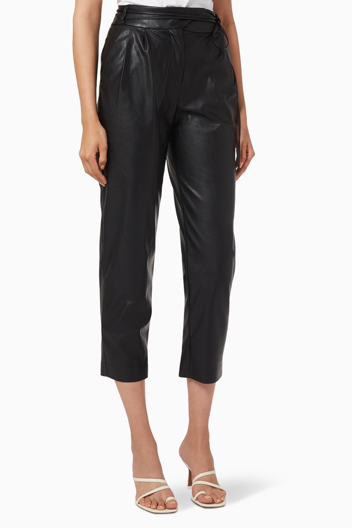 

Rapito Pants in Faux Leather, Black