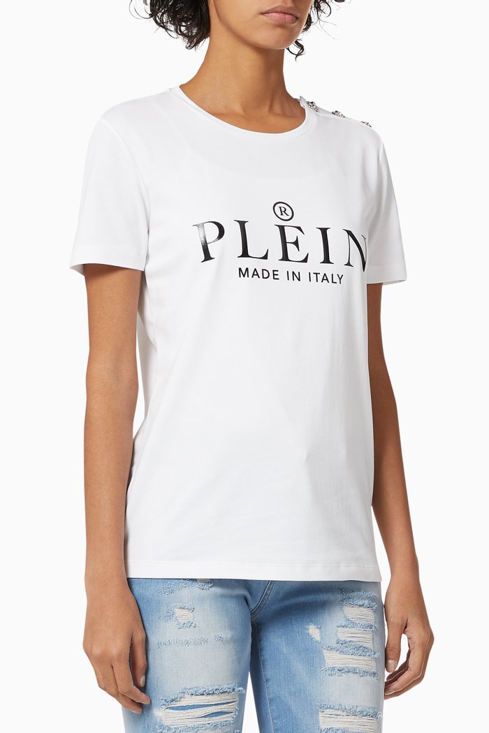 Iconic Logo T-shirt in Jersey, White