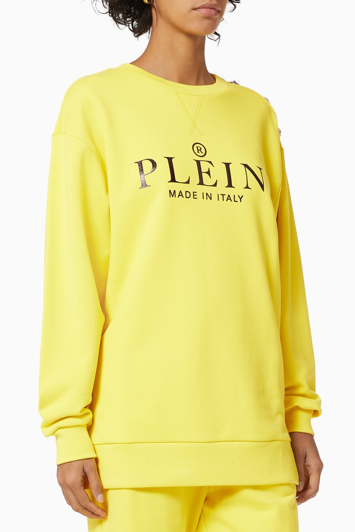 

Iconic Logo Sweatshirt in Fleece, Yellow