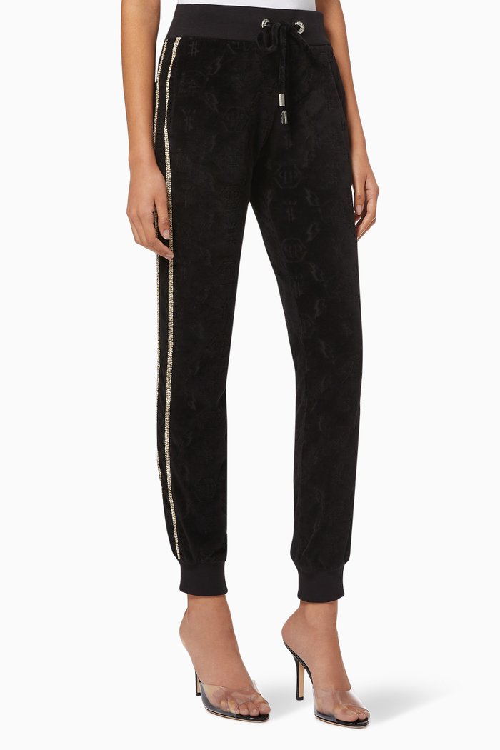 

Monogram Jogging Pants in Cotton, Black