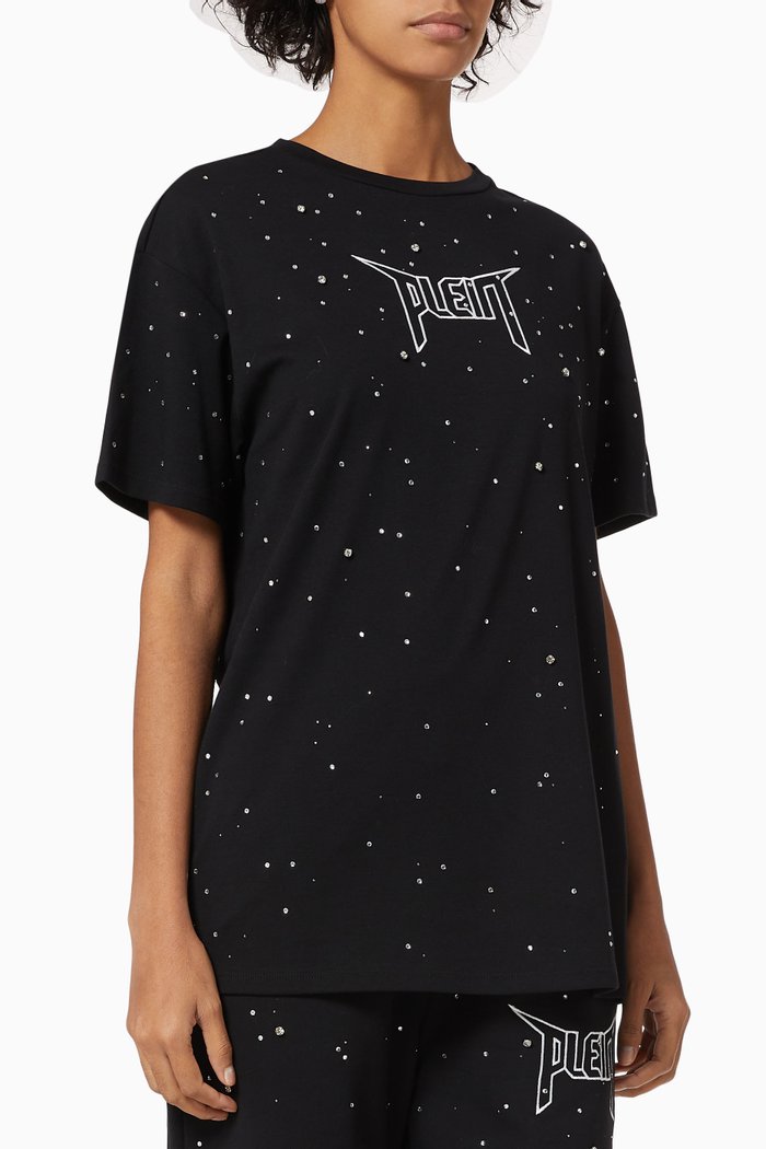 

Iconic Crystal T-shirt in Jersey, Black