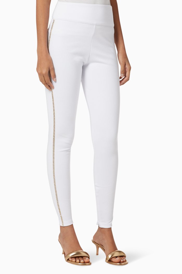 

Iconic Crystal Leggings in Jersey, White