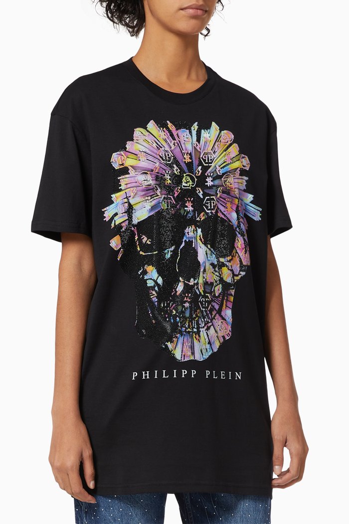 

Iconic Skull T-shirt in Jersey, Black