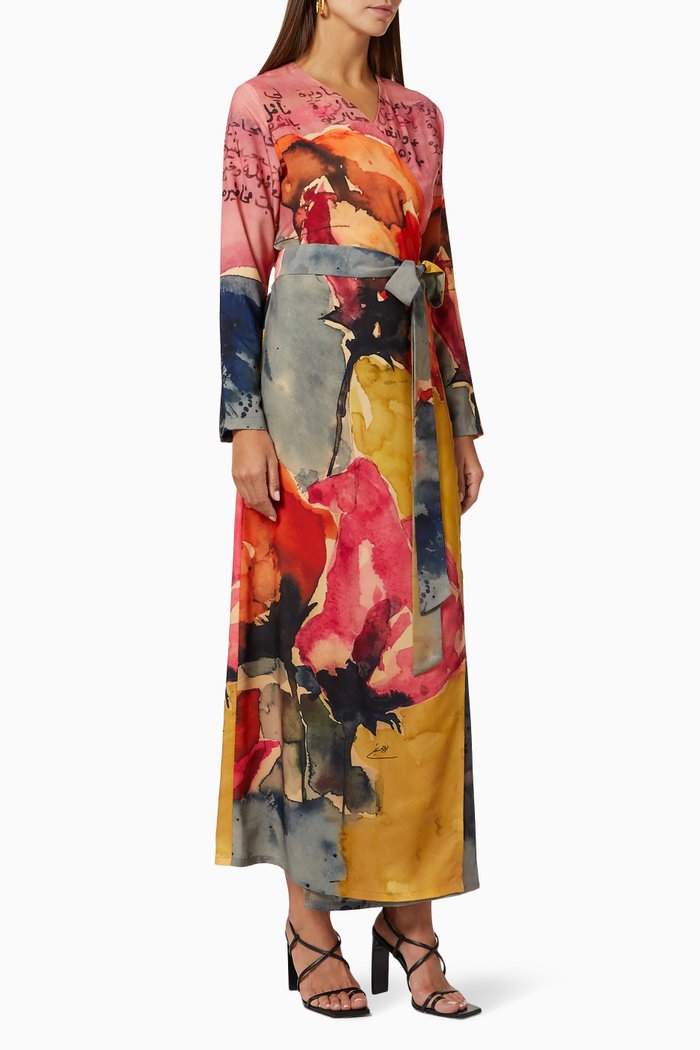 

Ousha Wrap Dress, Multicolour