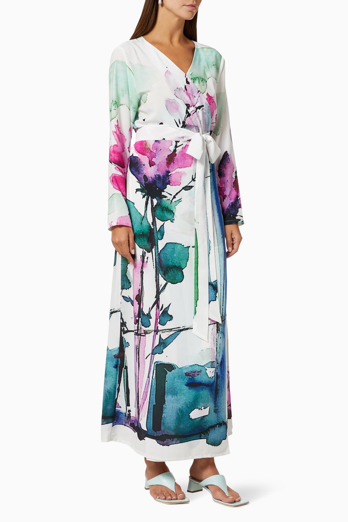 

Vase Wrap Dress, Multicolour