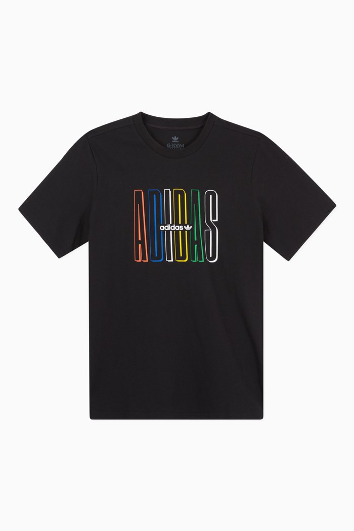 

Graphic Logo Print T-shirt, Black
