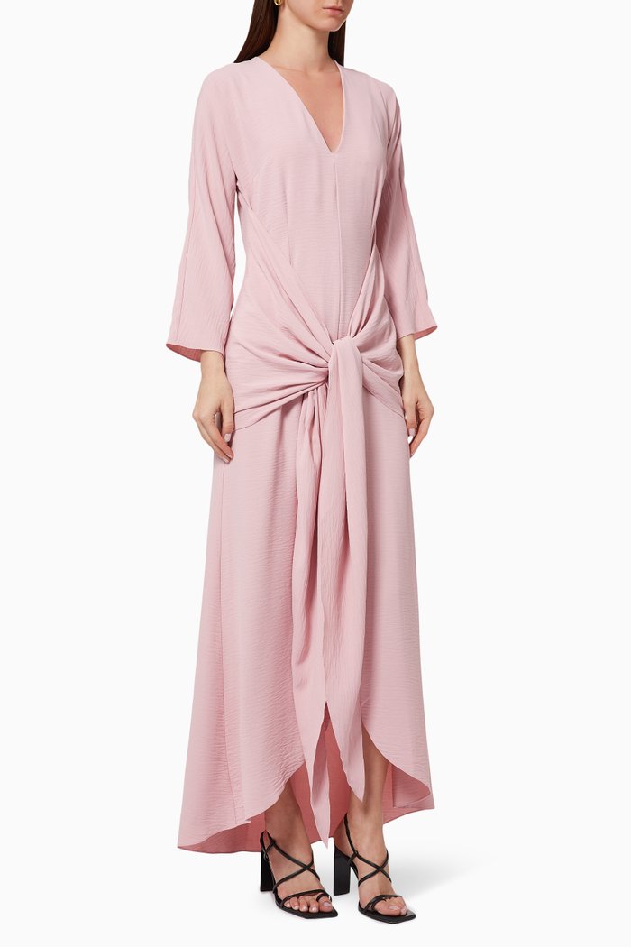 

Asymmetric Bow Dress, Pink