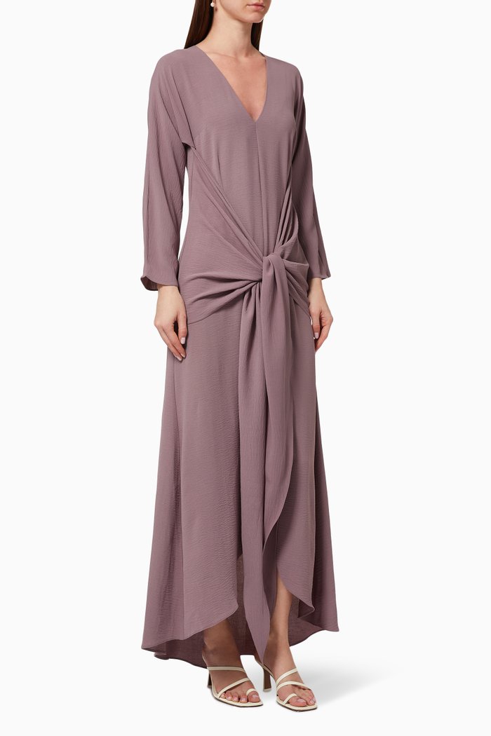

Asymmetric Bow Dress, Purple