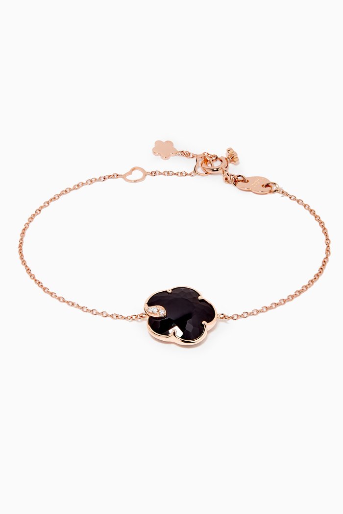 

Petit Joli Diamond Bracelet with Onyx in 18kt Rose Gold