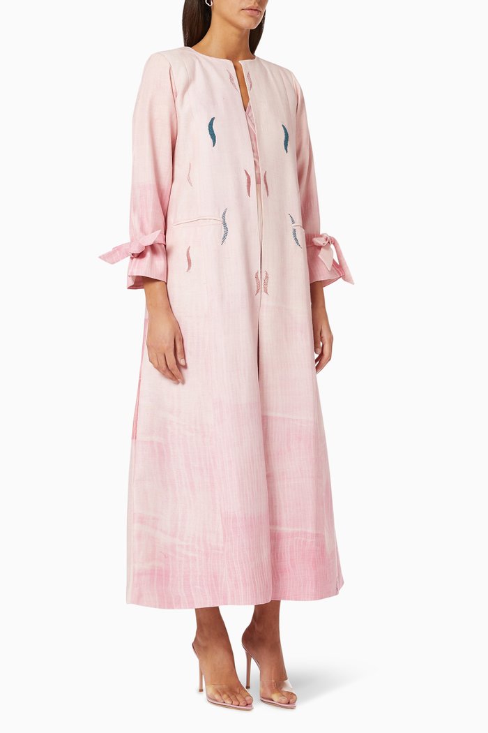 Haze Embroidered Jacket in Silk, Pink