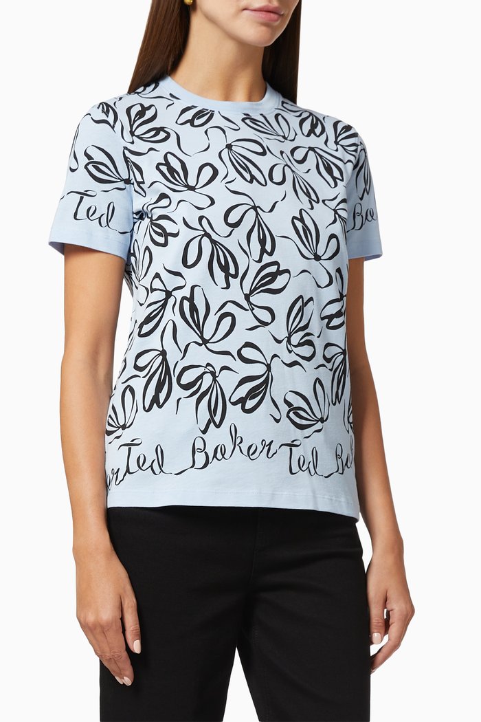 

Modana T-shirt in Modernity-print Cotton, Blue