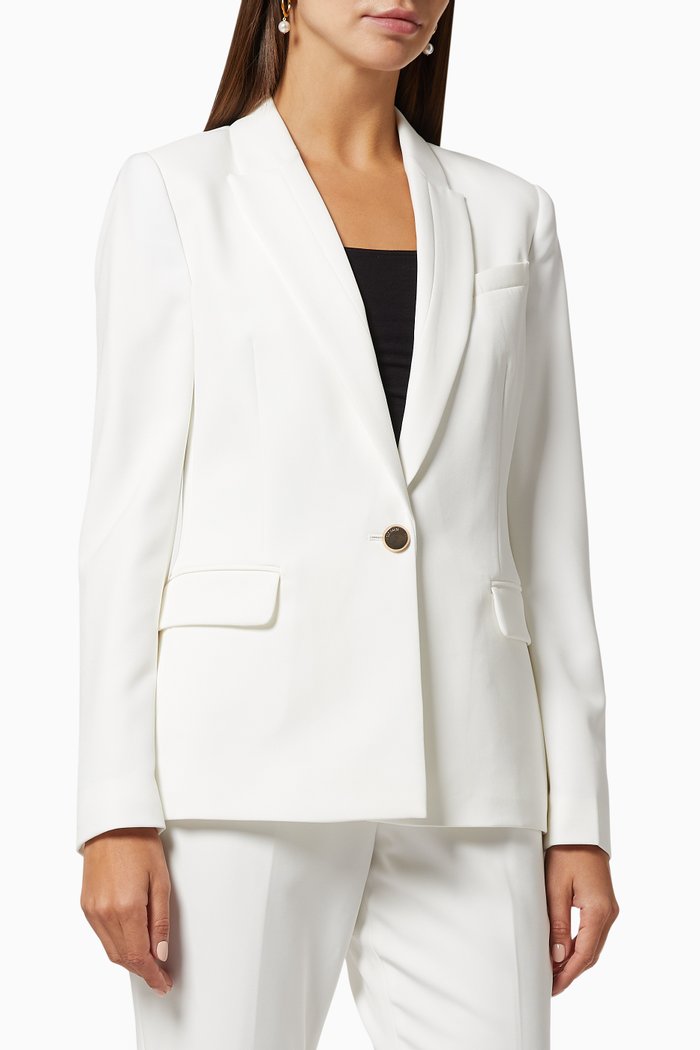 

Resa Jacket in Textured Fabric, White