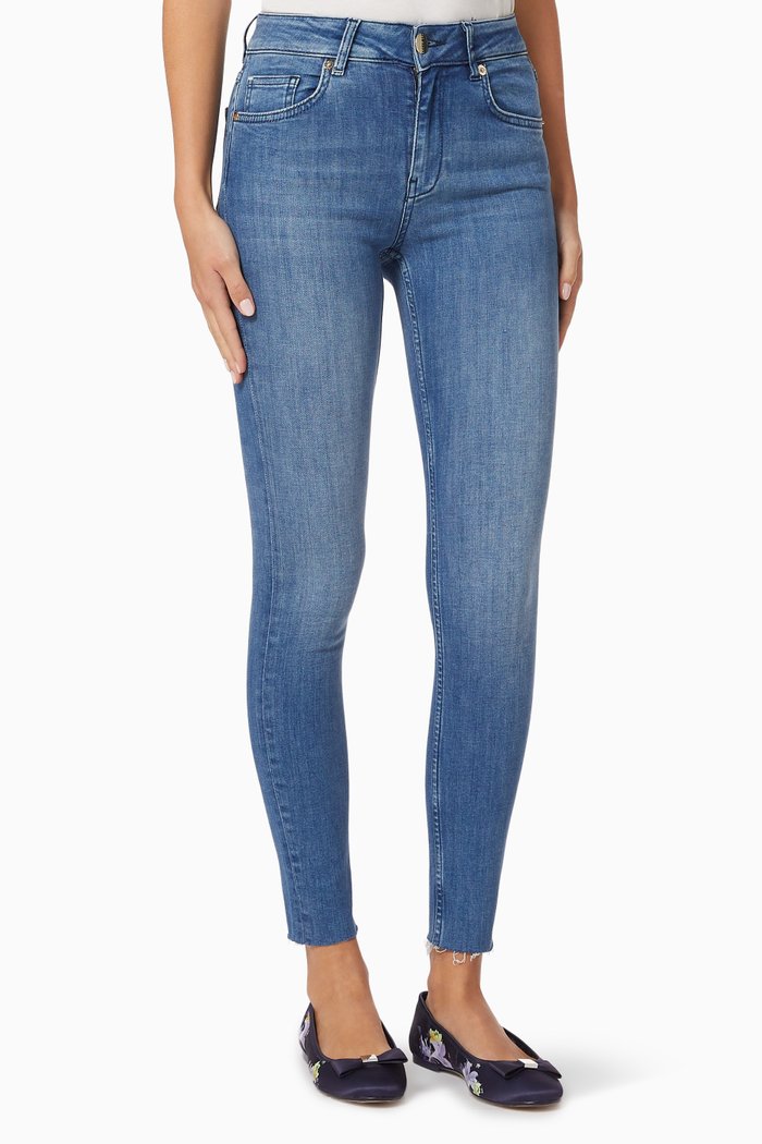 

Aaciee Jeans in Stretch Cotton Denim, Blue