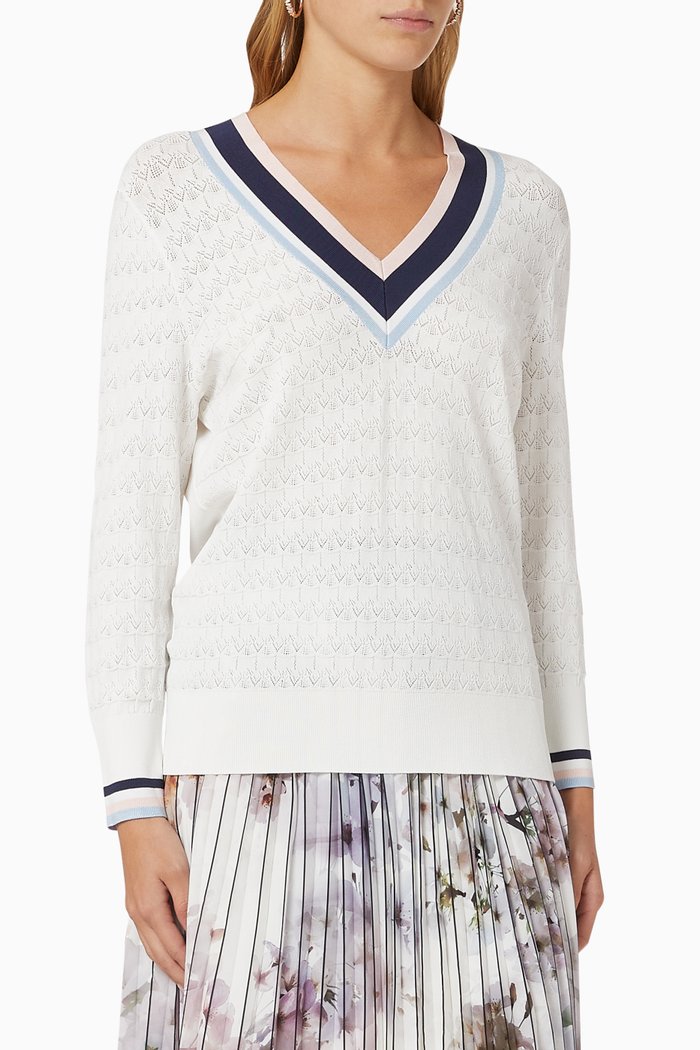 

Almahh Sweater in Viscose Knit, White