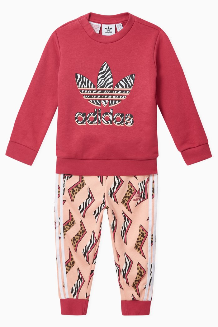 

Graphic Print Crew Set, Set of 2, Pink