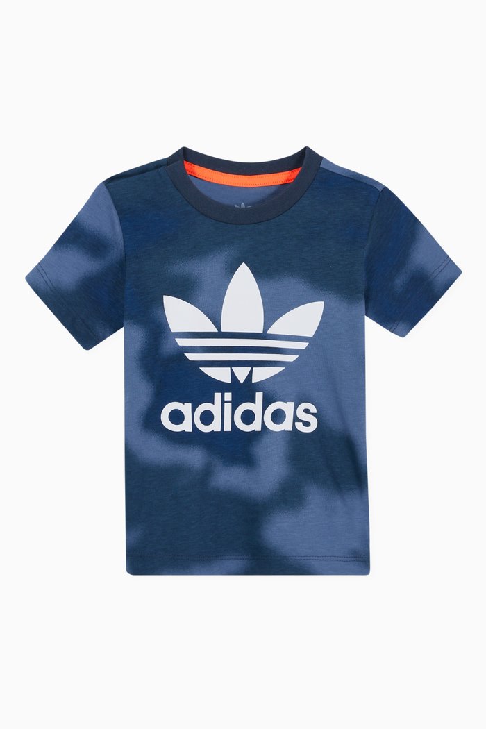 

Allover Print Camo Jersey T-shirt, Blue
