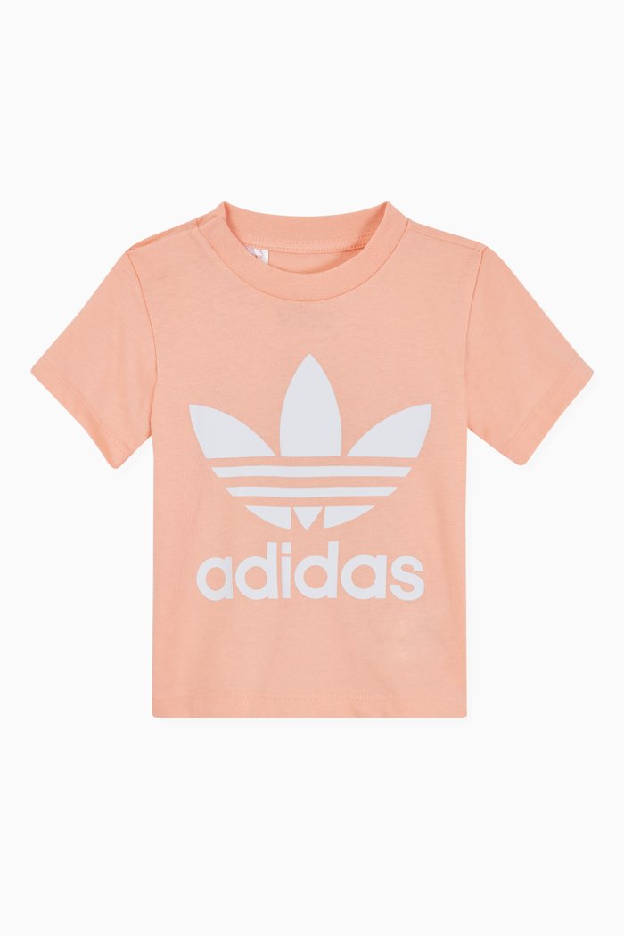 

Trefoil Cotton Jersey T-Shirt, Pink