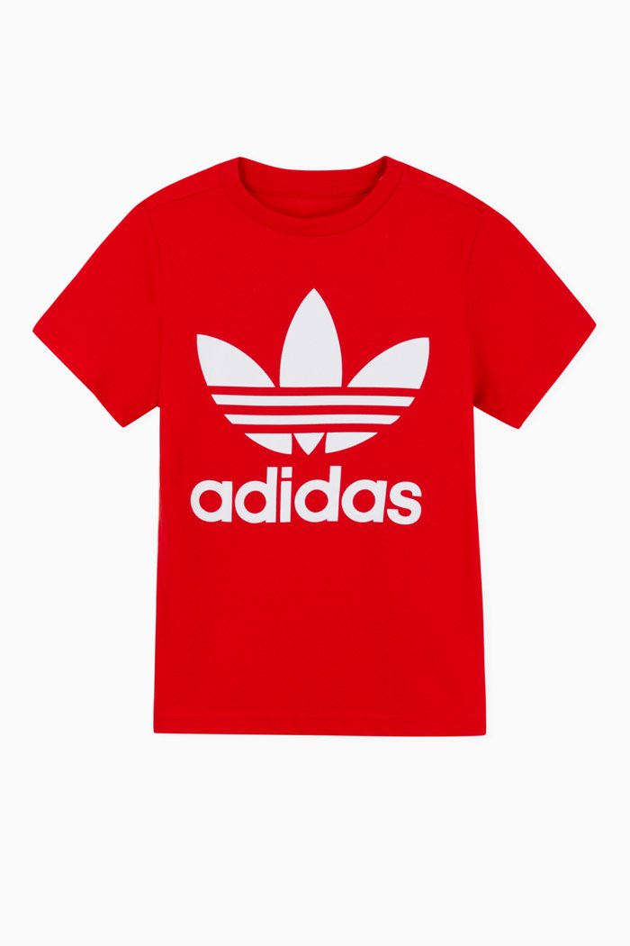 

Trefoil Cotton Jersey T-Shirt, Red