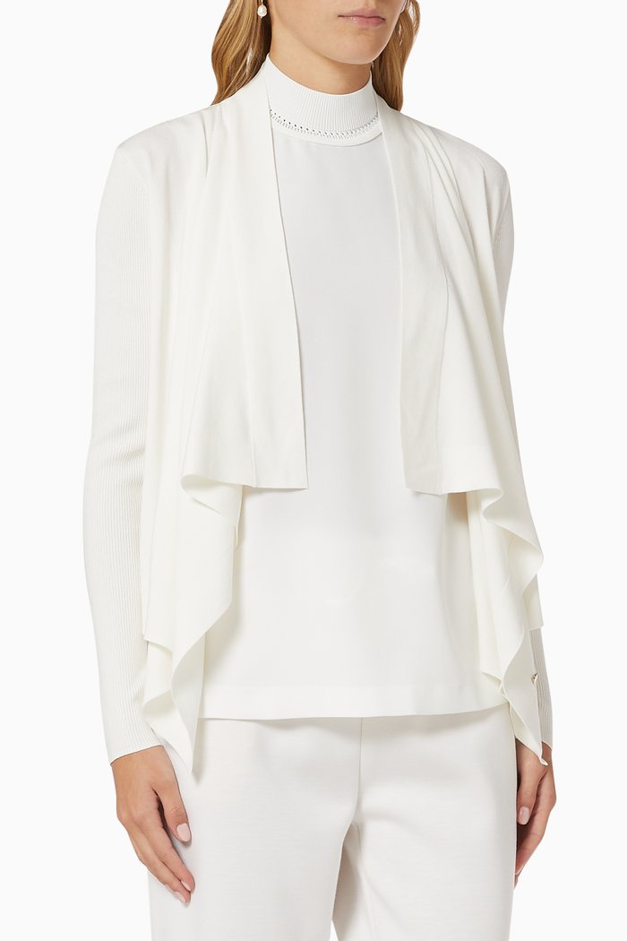 

Eydie Cardigan in Viscose Knit, White
