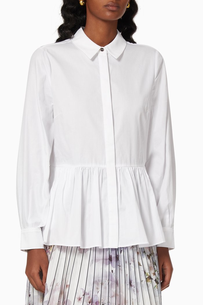 

Cannah Shirt in Cotton Poplin, White
