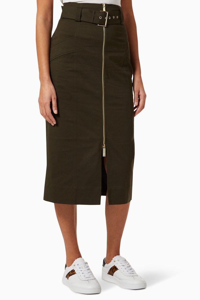 

Janiis Skirt in Stretch Cotton Twill, Brown