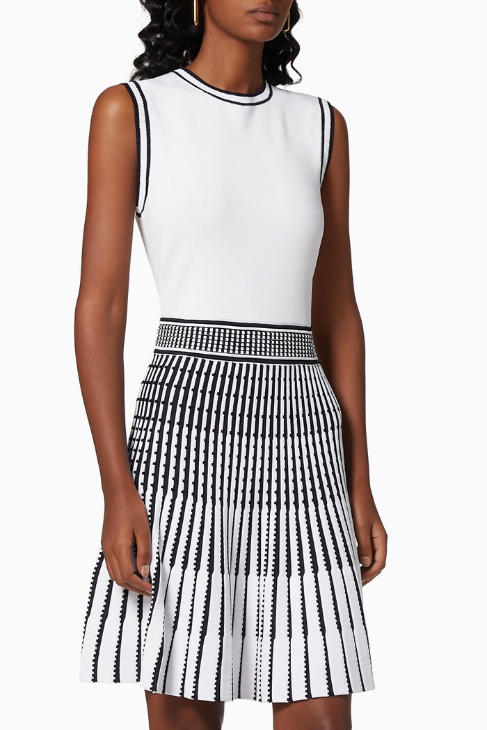 

Eastyn Skater Dress in Viscose Knit, White