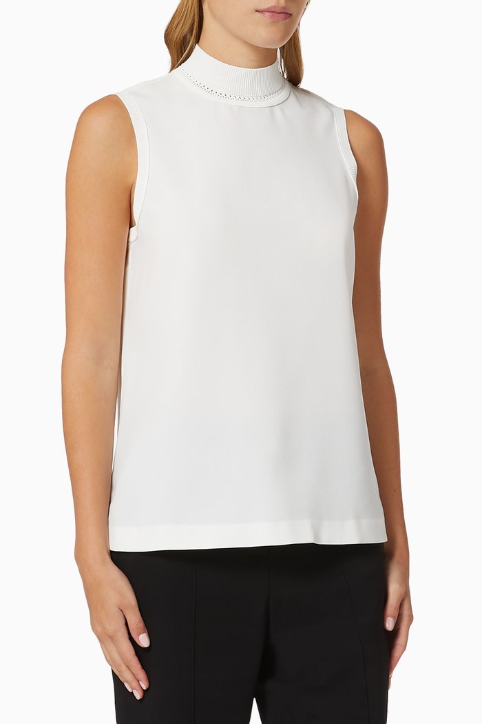 

Iinola Top in Georgette Fabric, White