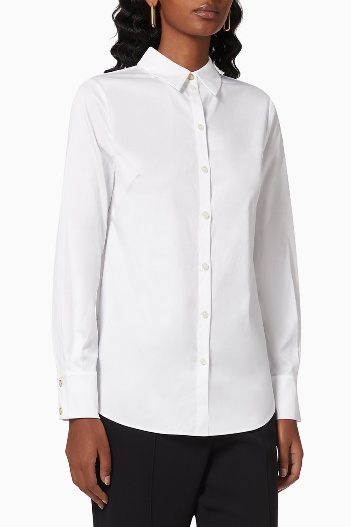 

Casiiee Shirt in Stretch Cotton Poplin, White