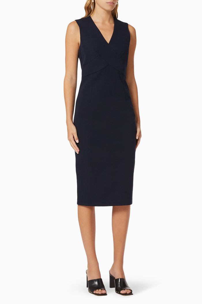 

Eleniii Dress in Stretch Cotton, Blue