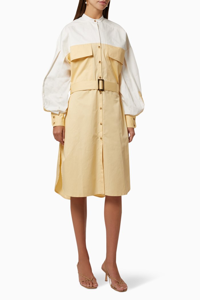 

Romolow Dress in Cotton Twill, Grey