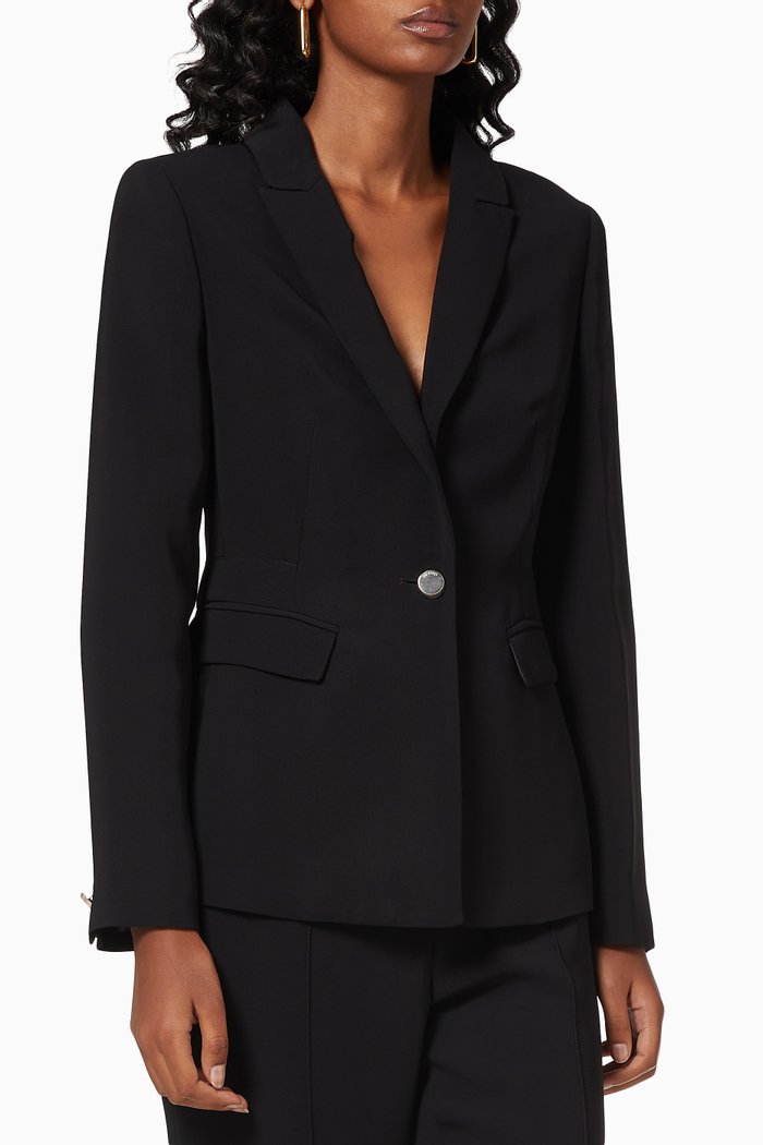 

Raee Blazer in Stretch Viscose, Black