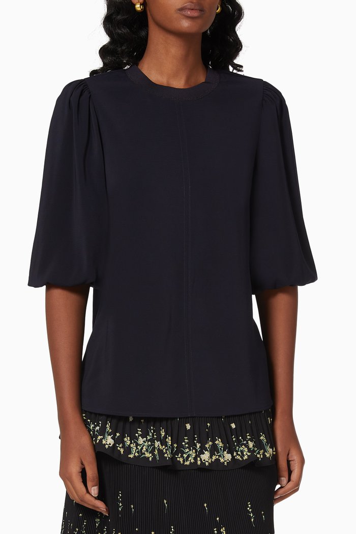 

Hamish Top in Textured Fabric, Blue
