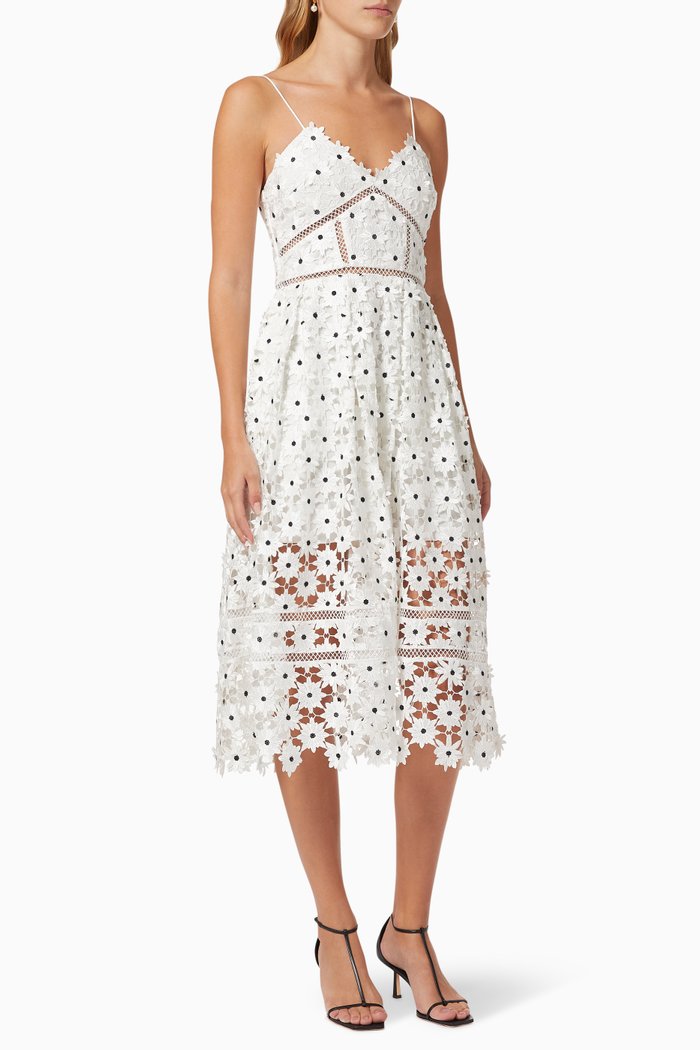 

Daisy Lace Midi Dress, White
