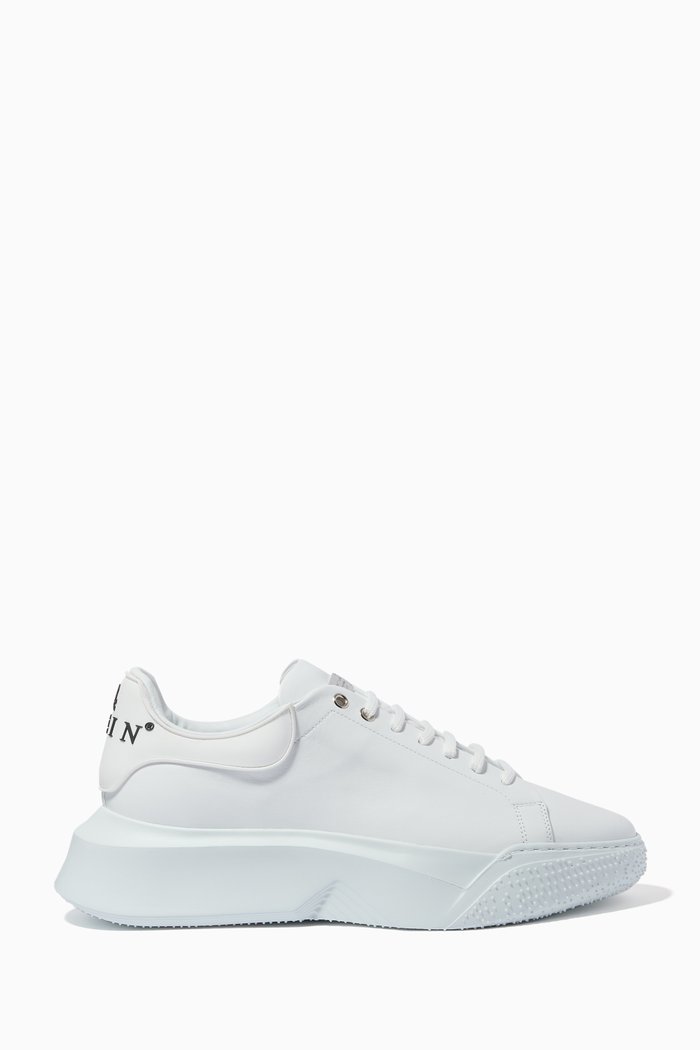

Leather Runner Iconic Plein Sneakers, White