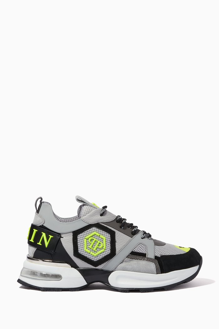 

Runner Mix Materials Supercharged Sneakers, Multicolour